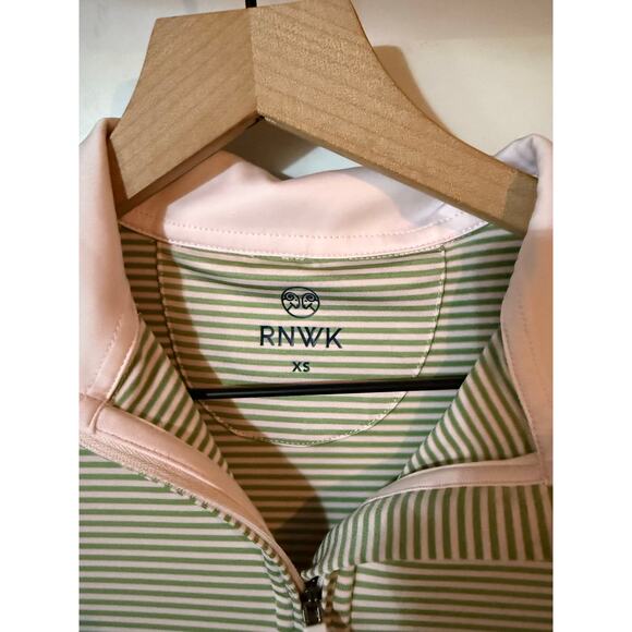 Renwick RNWK Striped 1/4 Zip - Fairway White size xs - Picture 5 of 9